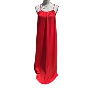 Prologue Red Maxi Dress Sleeveless Casual‎ Summer Sun Dress Womens Medium